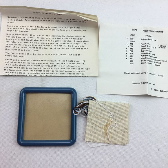 Vintage Dale Burdett A Country Cross Stitch Kit Pick Your Friends White Snow Gee - Picture 3 of 3